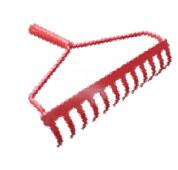 Грабли прямые с ВЫНОСНОЙ тулейкой Ø30мм, 12 зубьев