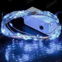 Гирлянда светодиодная НИТЬ СИНИЙ / 10 метров, 100 лампочек/