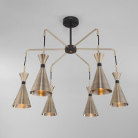 Bogate&#039;s св-к подвесной E14 6x60W 750х660 металл черный/латунь Glustin 316/6 a050384