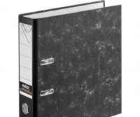 Папка с арочным механизмом 80мм, А4 черный мрамор