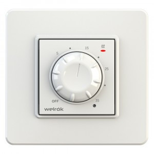 Welrok терморегулятор для эл. обогревателей rol, мех. СУ, 16А, 3000W, 5…35 °C
