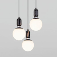 Eurosvet св-к подвесной E27 3x60W 270х0х1200 металл чёрн жемч/кремов Bubble 50151/3 a056846