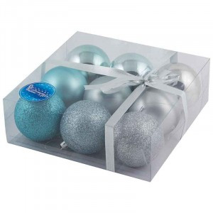 Набор шаров "Иней", 9 шт., 6 см Волшебная страна