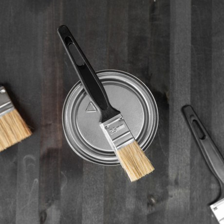 Кисть флейцевая "Стандарт", 25 х 6 мм, натуральная щетина, пластиковая ручка Сибртех