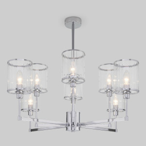 Eurosvet люстра 8x60W E14 850х850х633 мет прозр./хром Inari 60144/8 Умный дом a061947