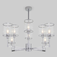 Eurosvet люстра 8x60W E14 850х850х633 мет прозр./хром Inari 60144/8 Умный дом a061947