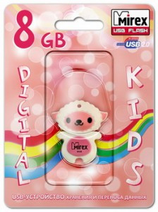 Флэш-диск USB  8Gb Mirex SHEEP PINK (ecopack)