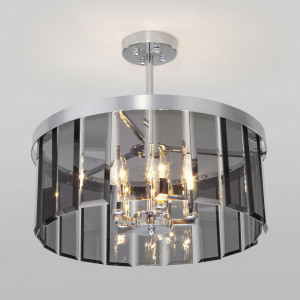 Bogate's люстра E14 5x60W 500х500х450 мет. хром/дымчатый Eclipse 357/5 Wi-Fi Умный дом a057228