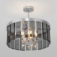 Bogate&#039;s люстра E14 5x60W 500х500х450 мет. хром/дымчатый Eclipse 357/5 Wi-Fi Умный дом a057228