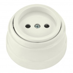 Bylectrica РЕТРО роз. ОУ 1 мест. БЕЖ. (корп. ABS-пластик) (16А) РА16-0201 бежевый