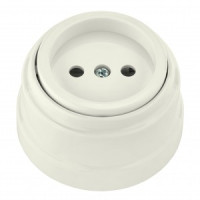 Bylectrica РЕТРО роз. ОУ 1 мест. БЕЖ. (корп. ABS-пластик) (16А) РА16-0201 бежевый