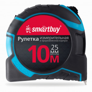 Smartbuy Рулетка измерительная, 10мх25мм, прорезиненный корпус, SBT-MTP-1025P4