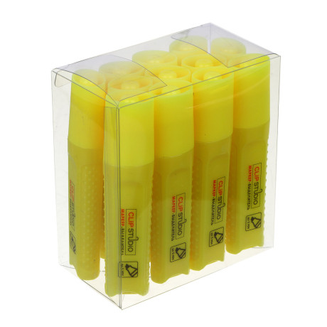 ClipStudio Маркер-выделитель желтый, плоский корпус, скошенный наконечник