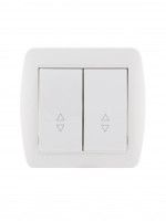 Lezard DEMET выкл. ОУ 2 кл. 10А (проходн.) бел. (основание PBT, корпус PC) 711-0200-106