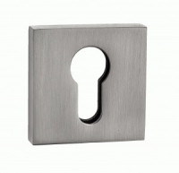 Накладка на цилиндр квадрат. PUERTO, никель матовый INET AL 03 SN