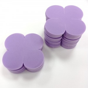 Uniel фоамиран для творчества, лесная фиалка 9х9см 2мм. четырехлист., UL-00009679