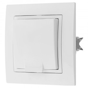 Bylectrica УЮТ роз. СУ 1 мест. бел. (земля, пластик, шторки, крышка, IP20) РС16-367