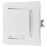 Bylectrica УЮТ роз. СУ 1 мест. бел. (земля, пластик, шторки, крышка, IP20) РС16-367