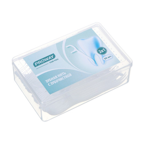 PROWAY Зубочистки пластиковые с зубной нитью, 30 шт.