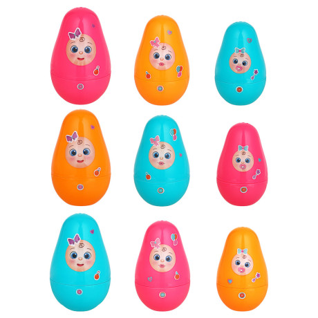 ИГРОЛЕНД Питомец с наклейками в матрешке, PP, 8х8х13 см, 18 диз.