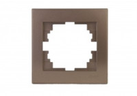 Lezard RAIN рамка 1 мест. гориз. бронза матовый (PC) 703-3131-146