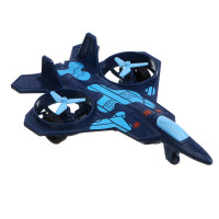 Истребитель инерционный ИГРОЛЕНД, свет, лопасти крутятся, 3хAG13, ABS, 21х15,2х6,5 см, 3 дизайна