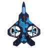 Истребитель инерционный ИГРОЛЕНД, свет, лопасти крутятся, 3хAG13, ABS, 21х15,2х6,5 см, 3 дизайна