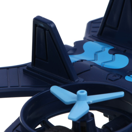 Истребитель инерционный ИГРОЛЕНД, свет, лопасти крутятся, 3хAG13, ABS, 21х15,2х6,5 см, 3 дизайна