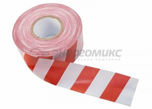 PROconnect лента оградительная (сигнальная) 75мм х 100м рулон, бело-красная 19-3135