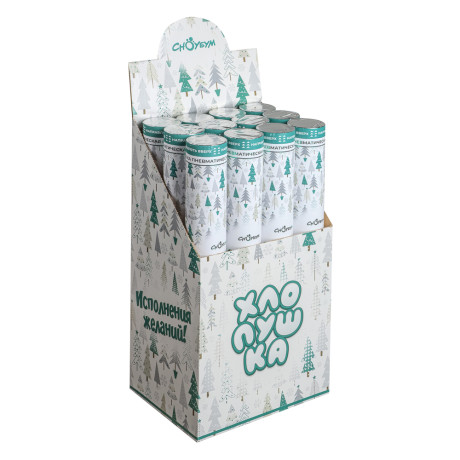 СНОУ БУМ Хлопушка пневматическая, 40 см, наполнитель фольга, дизайн с фольг.слоем