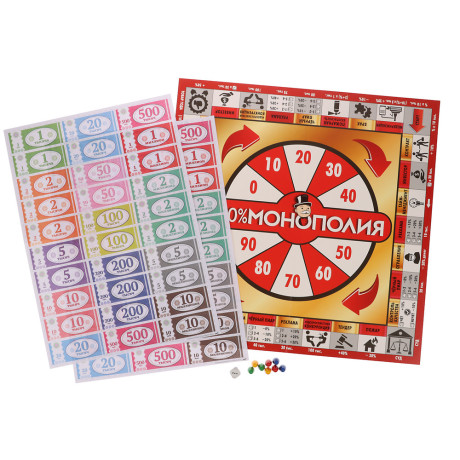 Экономическая настольная игра "100%Монополия"