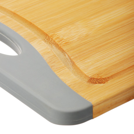 SATOSHI Доска разделочная бамбук, силикон, 36,5х25,5х1,5см