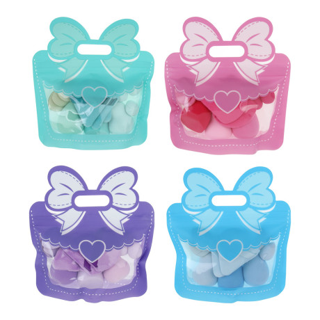 Набор спонжей 12 шт тм ЮНИLOOK, полиуретан, полиэстер, 4 цвета, подар.уп.