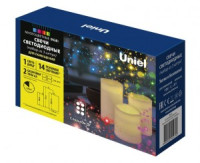 Uniel св-к св/д Свеча, набор из 3 шт. RGB (2xAA не в/к) 150x75 пультULD-F052 RGB RC CANDLE SET3