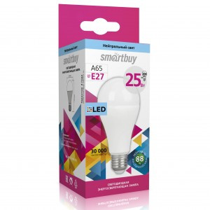 Smartbuy ЛОН A65 E27 25W(2000lm) 4000K 4K 133x65 SBL-A65-25-40K-E27
