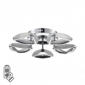 LUMION 8239/5CL LEDIO LN25 хром, мет./пластик люстра с ПДУ LED 65W 2K-4K-6K 220V RUANA