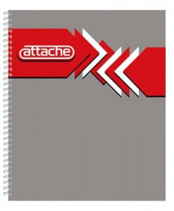 Тетрадь общая Attache,80л,клет,А5,спир,обл.мел.карт 14407