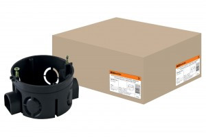 TDM коробка уст. 68х42мм СУ для твердых стен, саморез, стыков. узлы, черный (300!) SQ1402-1115