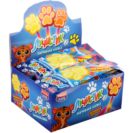 Карамель на неоновой палочке "Лучистик Тигриная лапка" 10гр