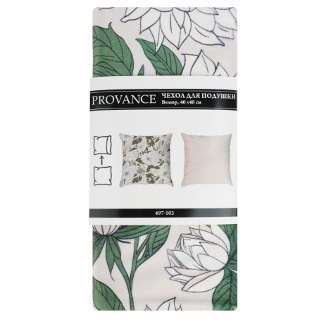PROVANCE Хейзел Чехол для подушки 40х40см, велюр, 100% полиэстер, 2 дизайна