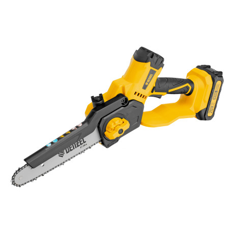 Цепная мини-пила аккумуляторная бесщет., СCS-200BL, шина 200 мм, Li-Ion, 20 В Denzel