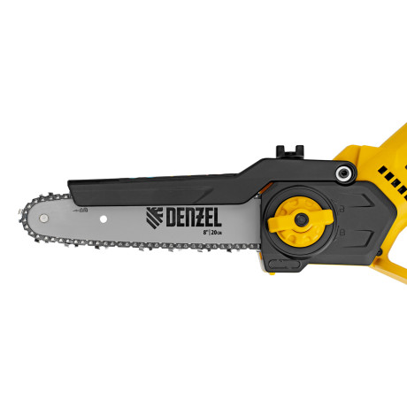 Цепная мини-пила аккумуляторная бесщет., СCS-200BL, шина 200 мм, Li-Ion, 20 В Denzel