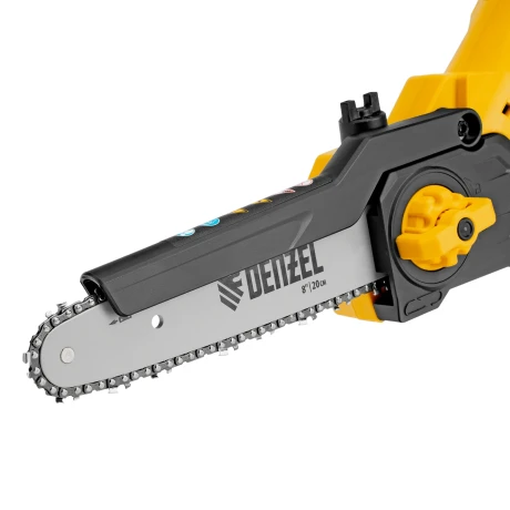 Цепная мини-пила аккумуляторная бесщет., СCS-200BL, шина 200 мм, Li-Ion, 20 В Denzel