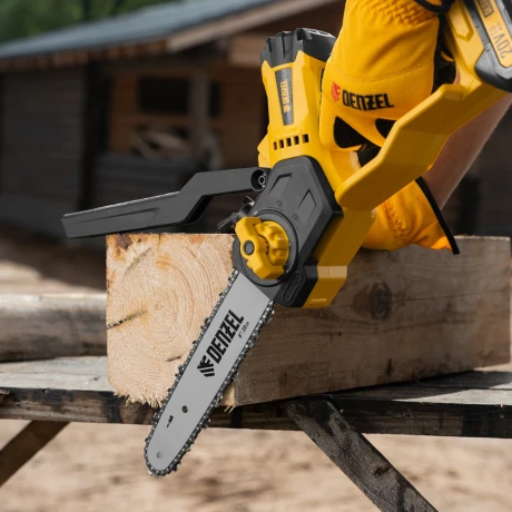 Цепная мини-пила аккумуляторная бесщет., СCS-200BL, шина 200 мм, Li-Ion, 20 В Denzel