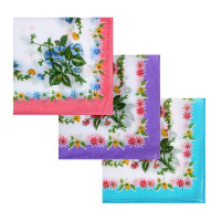 Набор носовых платков тм  GALANTE, 3шт, 100% хлопок, 28х28см, арт.GL-2904-3