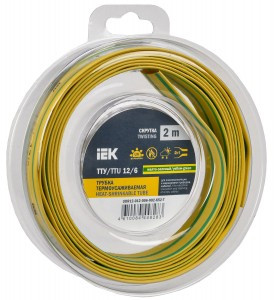 IEK термоусадка трубка ТТУ нг-LS 12/6 желтая (2м/упак, цена за уп) ТУТ UDR12-012-006-002-K05-T