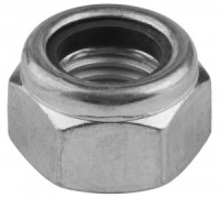 Гайка KRAFTOOL 6-гран., DIN 985, самостопорящаяся, с нейл. кольцом, кл. прочности 6, М20, (50 шт)