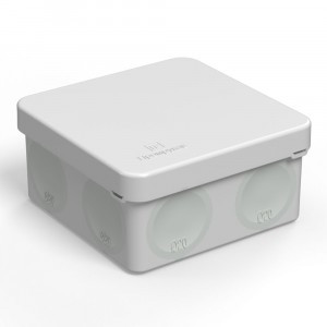 Промрукав кор. распред. двухкомп. ОУ 80х80х40 6гермов.(мягк.мембр.) ПМ,HF,СЕРЫЙ (132шт) IP66 60-0210