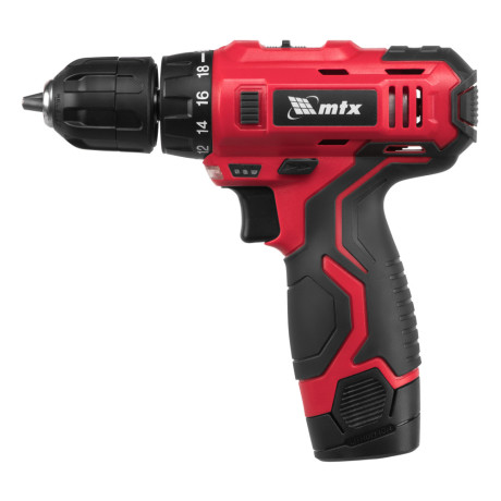 Дрель-шуруповерт аккумуляторная MCDL-12-02P, Li-Ion, 12 В, 2 акк. MTX