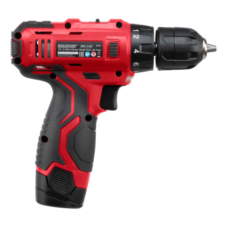 Дрель-шуруповерт аккумуляторная MCDL-12-02P, Li-Ion, 12 В, 2 акк. MTX